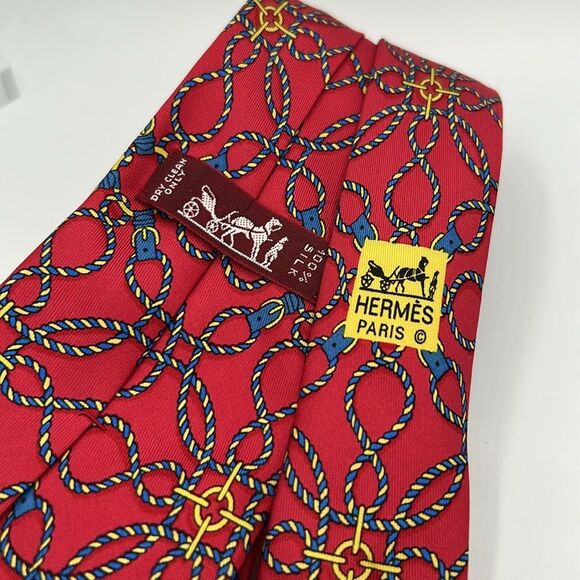 Hermes 100% Silk Equestrian Theme Tie - 796 HA - Picture 3 of 5